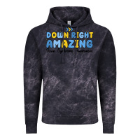 Cloud Black down right amazing down syndrome awareness Vintage Hoodie - MaliasSmallBusiness