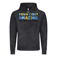 Vintage Black down right amazing down syndrome awareness Vintage Hoodie - MaliasSmallBusiness