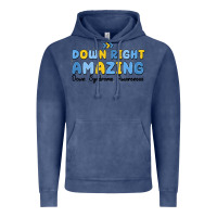 Vintage Denim down right amazing down syndrome awareness Vintage Hoodie - MaliasSmallBusiness