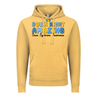 Vintage Mustard down right amazing down syndrome awareness Vintage Hoodie - MaliasSmallBusiness