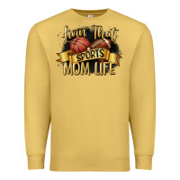 Antique Gold livin that sports mom life Premium Sweatshirt - CowGirlArtShop