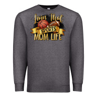 Charcoal Heather livin that sports mom life Premium Sweatshirt - CowGirlArtShop