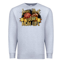 Heather Grey livin that sports mom life Premium Sweatshirt - CowGirlArtShop