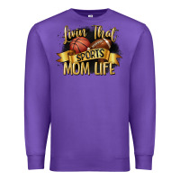 Purple livin that sports mom life Premium Sweatshirt - CowGirlArtShop