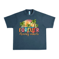 Midnight Navy forever chasing sunsets Urban Heavy Tee - MaliasSmallBusiness