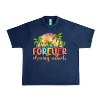 Navy forever chasing sunsets Urban Heavy Tee - MaliasSmallBusiness
