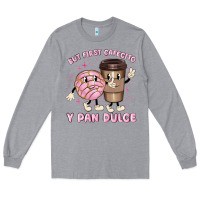 Heather Grey but first cafecito y pan dulce Long Sleeve Tee - MaliasSmallBusiness