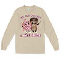 Mushroom but first cafecito y pan dulce Long Sleeve Tee - MaliasSmallBusiness