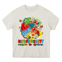 Cream neurodiversity celebrate the spectrum Heavy Core Tee - JahusDesignShop