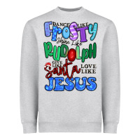 Heather Grey dance like frosty shine like rudolph Heavyweight Sweatshirt - MaliasSmallBusiness