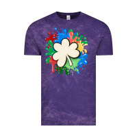 Cloud Purple st patricks day shamrock autism Vintage Tee - MaliasSmallBusiness