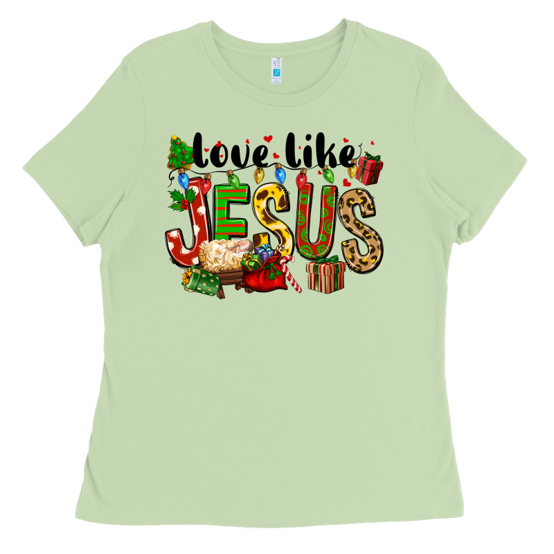 Christmas Love Like Jesus Ladies Tee by FaDigitalArtStudio | Teevron