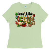 Matcha Christmas love like jesus Ladies Tee - FaDigitalArtStudio