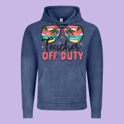 Teacher Off Duty Vintage Hoodie Designed By Maliassmallbusiness