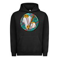 Pigment Black baseball with sunflower round earrings Urban Hoodie - BundleAndBundleShop