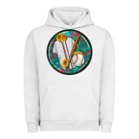Pigment Lunar Rock baseball with sunflower round earrings Urban Hoodie - BundleAndBundleShop