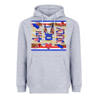 Heather Grey 4 th of july Heavyweight Hoodie - TumblerDesignByShophia