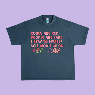 Roses Are Red Urban Heavy Tee Designed By Maliassmallbusiness