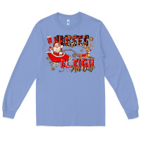 Colony Blue nurses sleigh all day Long Sleeve Tee - MaliasSmallBusiness
