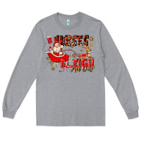 Heather Grey nurses sleigh all day Long Sleeve Tee - MaliasSmallBusiness