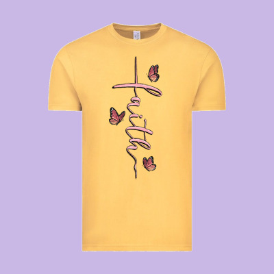 Faith Cross Vintage Tee Designed By Maliassmallbusiness