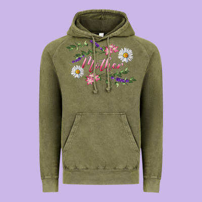 Floral Daisy Mother Vintage Hoodie Designed By Ranaportraitstore