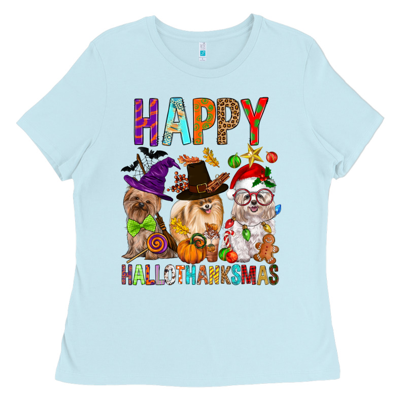 Happy Hallothankmas Dog Ladies Tee by FaDigitalArtStudio | Teevron