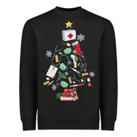Black nurse christmas tree Heavyweight Sweatshirt - MaliasSmallBusiness
