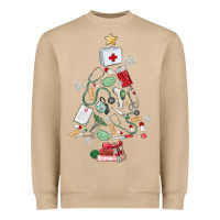 Mushroom nurse christmas tree Heavyweight Sweatshirt - MaliasSmallBusiness