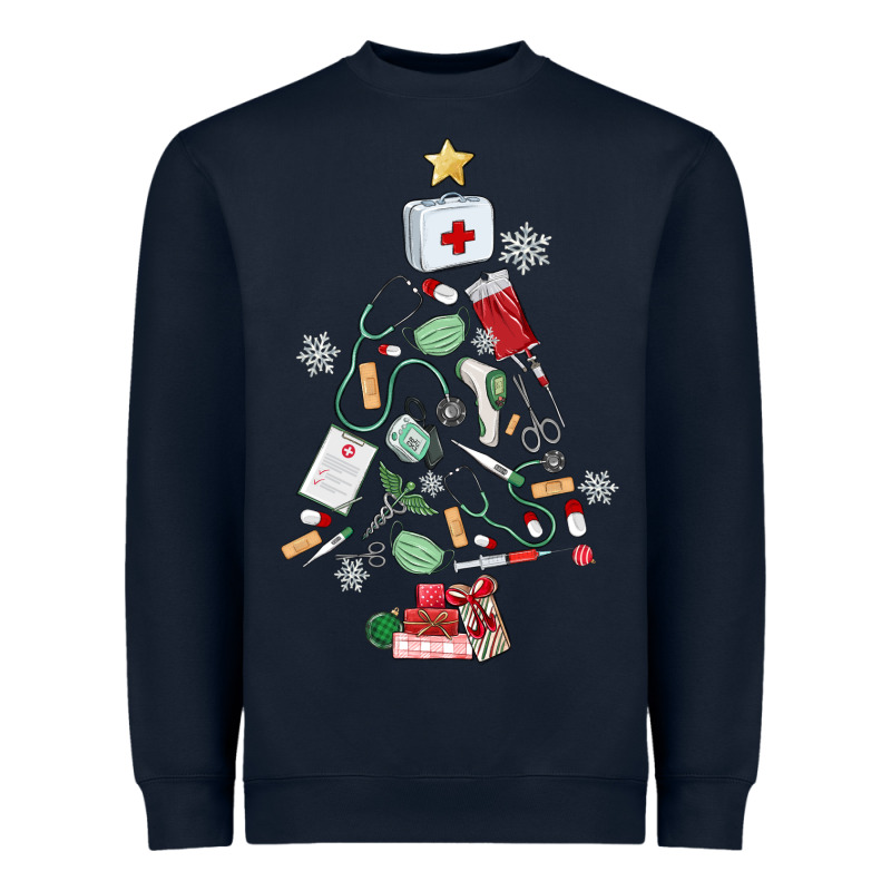 Nurse Christmas Tree Heavyweight Sweatshirt by MaliasSmallBusiness | Teevron