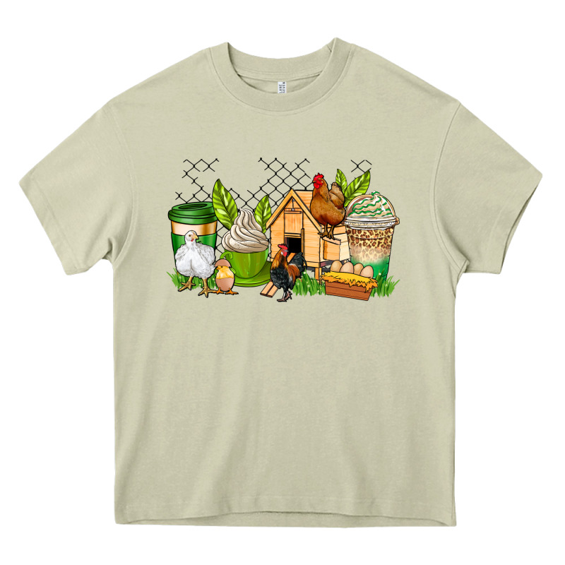 Chicken Coffee Cups Heavy Core Tee by AdoDesignShop | Teevron