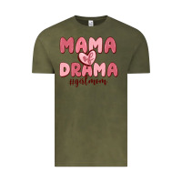 Vintage Olive mama of drama girl mom Vintage Tee - MaliasSmallBusiness