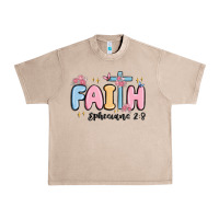 French Oak faith ephesians 2 8 Urban Heavy Tee - MaliasSmallBusiness
