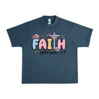 Midnight Navy faith ephesians 2 8 Urban Heavy Tee - MaliasSmallBusiness