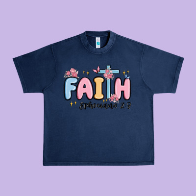 Faith Ephesians 2 8 Urban Heavy Tee Designed By Maliassmallbusiness