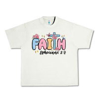 Pistachio faith ephesians 2 8 Urban Heavy Tee - MaliasSmallBusiness
