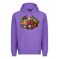 Purple cinco de mayo truck Premium Hoodie - CowGirlArtShop