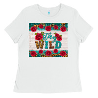 White stay wild Ladies Tee - HRA Design Shop