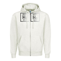 Oatmeal Heather Hustle Harder Neon Zipper Hoodie - Bettercallsaul