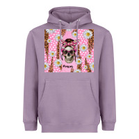 Lavender skull mom pink glitter with daisy Heavyweight Hoodie - TumblerDesignByShophia