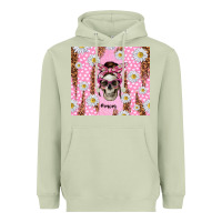 Matcha skull mom pink glitter with daisy Heavyweight Hoodie - TumblerDesignByShophia