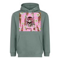Sage skull mom pink glitter with daisy Heavyweight Hoodie - TumblerDesignByShophia