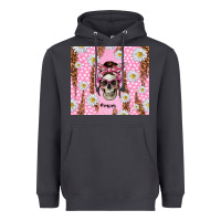 Smoke skull mom pink glitter with daisy Heavyweight Hoodie - TumblerDesignByShophia