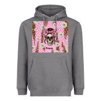 Storm skull mom pink glitter with daisy Heavyweight Hoodie - TumblerDesignByShophia
