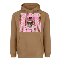 Toasted Coconut skull mom pink glitter with daisy Heavyweight Hoodie - TumblerDesignByShophia