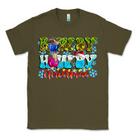 Army Green Rowdy Howdy Christmas Classic Tee - CowhideDigitalArt