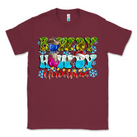 Burgundy Rowdy Howdy Christmas Classic Tee - CowhideDigitalArt