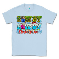 Dusty Blue Rowdy Howdy Christmas Classic Tee - CowhideDigitalArt