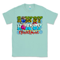 Seafoam Rowdy Howdy Christmas Classic Tee - CowhideDigitalArt