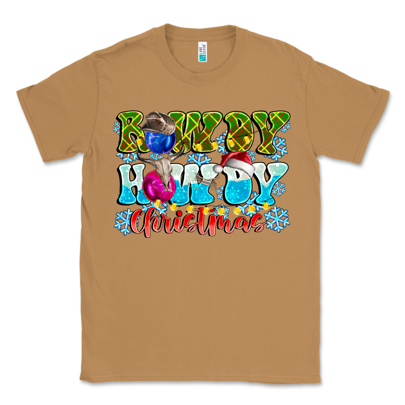 Rowdy Howdy Christmas Classic Tee by CowhideDigitalArt | Teevron